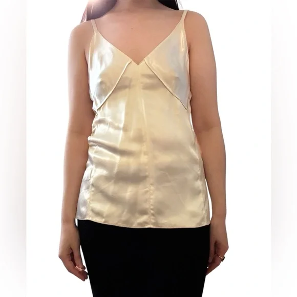 Helmut Lang Cream Satin Camisole - Picture 1 of 3